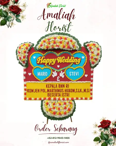 Papan Bunga Pernikahan Sekaan